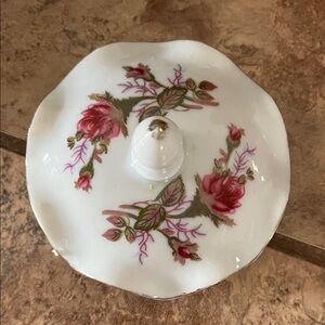 Replacement Roses Lid for a Sugarbowl or maybe Trinket Dish